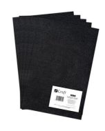 Filc poliestrowy A4 black 5szt