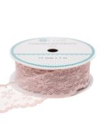 Tasiemka koronkowa pudrowo-rózowa 2,5cmx2m