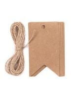 Zawieszki kraft ze sznurkiem baner 12szt