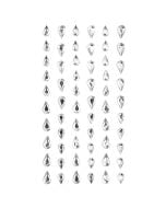 Kryształki samoprzylepne kropelki 60szt