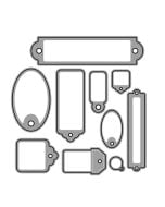 Zestaw wykrojników - Tagi 10szt