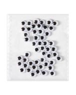 Samoprzylepne ruchome oczka 6mm 50szt