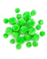 Pompony akrylowe mix zielone 24szt