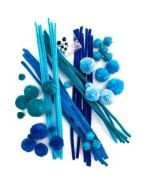 Zestaw kreatywny startowy niebieski 80szt