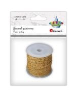 Sznurek papierowy 2mm 10m brązowo-złoty