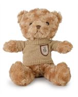 Miś kudłaty 22cm w sweterku beżowy