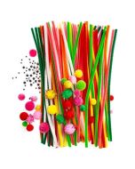 Zestaw kreatywny tęczowy 128szt