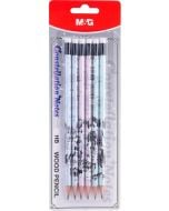 Ołówek trójkątny z gumką Manga HB 6szt M&G