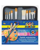 Zestaw artystycznych 10 pędzli z drewnianym uchwyt