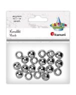 Koraliki plastikowe 13mm 20szt srebrne