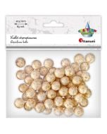 Kulki styropianowe 15mm 65szt złote