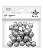 Kulki styropianowe 20mm 30szt srebrne