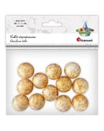 Kulki styropianowe 25mm 12szt złote