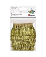 Taśma z frędzlami plastikowymi 40mm 1m złota