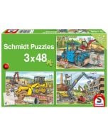 Puzzle 3x48 Pojazdy budowlane G3