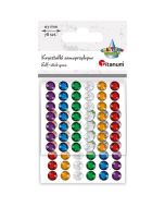 Kryształki samoprzylepne okrągłe 7mm 78szt mix