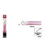 Pędzle syntetyczne płaskie 3szt