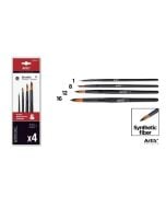 Pędzle syntetyczne 4szt