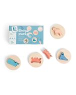 Drewniane puzzle konturowe Dopasuj kształt