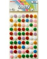 Dżety samoprzylepne guziki 70szt