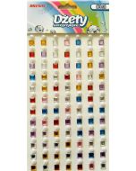 Dżety samoprzylepne kwadraty perły 164szt