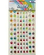 Dżety samoprzylepne serca perły 164szt