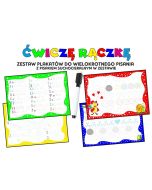 Ćwiczę rączkę. Zestaw plakatów z pisakiem..