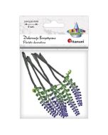 Kwiaty wrzosu fioletowo-zielone 10x110mm 6szt