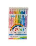 Flamastry dwustronne 8 kolorów