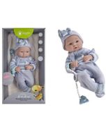 Lalka bobas z kocykiem 35cm