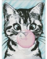 Diamentowa mozaika - Różowa bańka 30x40cm