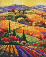 Diamentowa mozaika - Kolorowy krajobraz 40x50cm