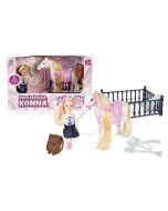 Zestaw lalka 13cm z koniem