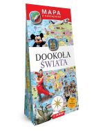 Mapa z naklejkami. Dookoła świata