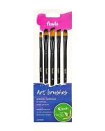 Pędzle artystyczne nylonowe 5szt