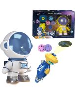 Astronauta z projektorem na pilota