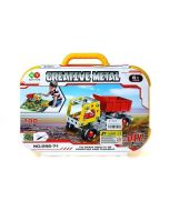 Klocki metalowe do skręcania z matą w walizce