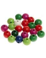 Koraliki drewniane do nawlekania 16mm 22szt