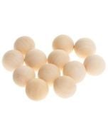 Drewniane kulki bez otworu naturalne 20mm 12szt