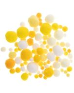 Pompony białe i w odcienach żółtego 20g