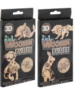 Puzzle drewniane 3D 2w1