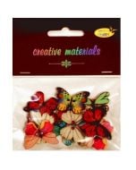 Guziki ozdobne Motyle retro 28mm 15szt