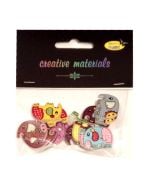 Guziki ozdobne Słoń 25x18mm 15szt