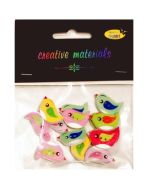 Guziki ozdobne Ptaszki 24x15mm 15szt