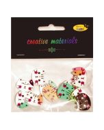 Guziki ozdobne Kotki 2 20x16mm 15szt