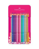 Kredki ołówkowe Sparkle 12szt metal opakowania