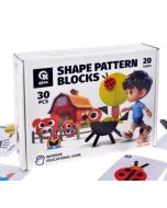 Mozaika drewniana kolorowa 30el