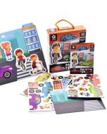 Gra magnetyczna Miasto 2 magnesy + tablica