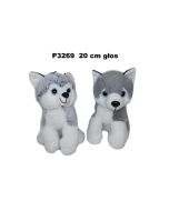 Pies husky z głosem 20cm MIX