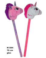 Jednorożec na kiju z głosem 70cm MIX